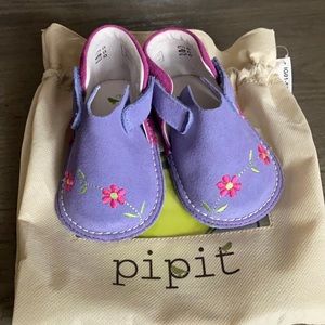 Pipit Lavender and Fuschia Baby Suede Shoes Booties